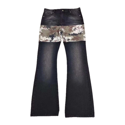 Black Digital Camo Hybrid Denim